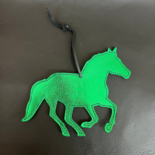 Horse Hanging Tag/Ornament - Metallic Green