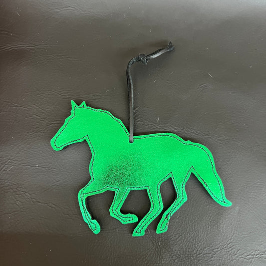 Horse Hanging Tag/Ornament - Metallic Green