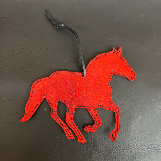 Horse Hanging Tag/Ornament - Metallic Red
