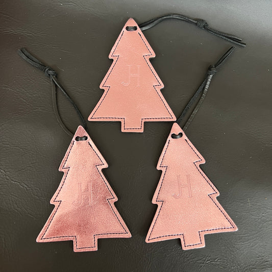 Christmas Ornaments - 3 Pc Set (Metallic Pink)