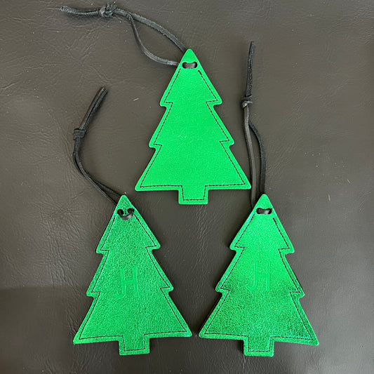 Christmas Ornaments - 3 Pc Set (Metallic Green)