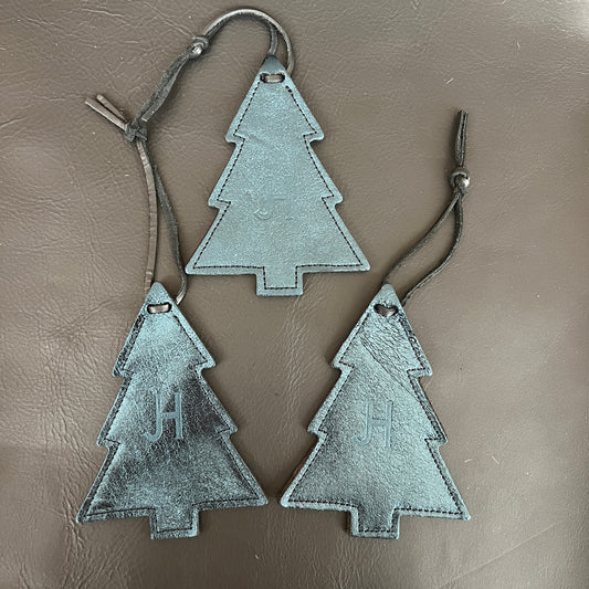Christmas Ornaments - 3 Pc Set (Metallic Dark Blue)