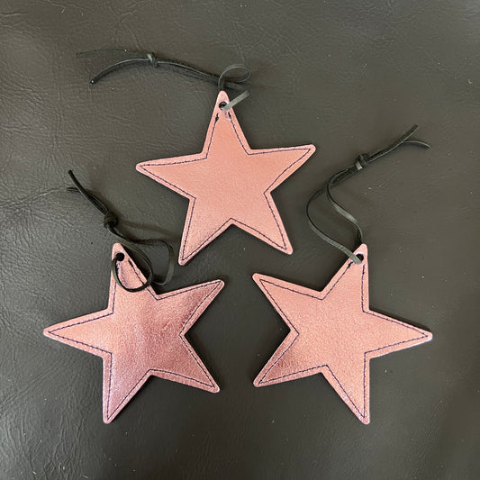 Christmas Ornaments - 3 Pc Set (Metallic Pink)