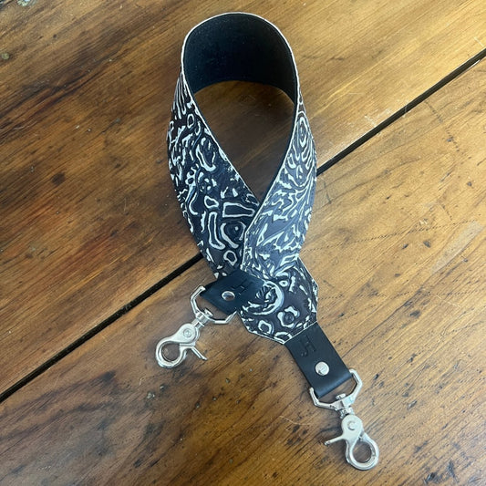 Black + Cream Roses Specialty Strap