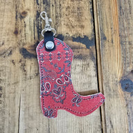 Boot Charm - Red Bandana Suede - Jill's Homestead
