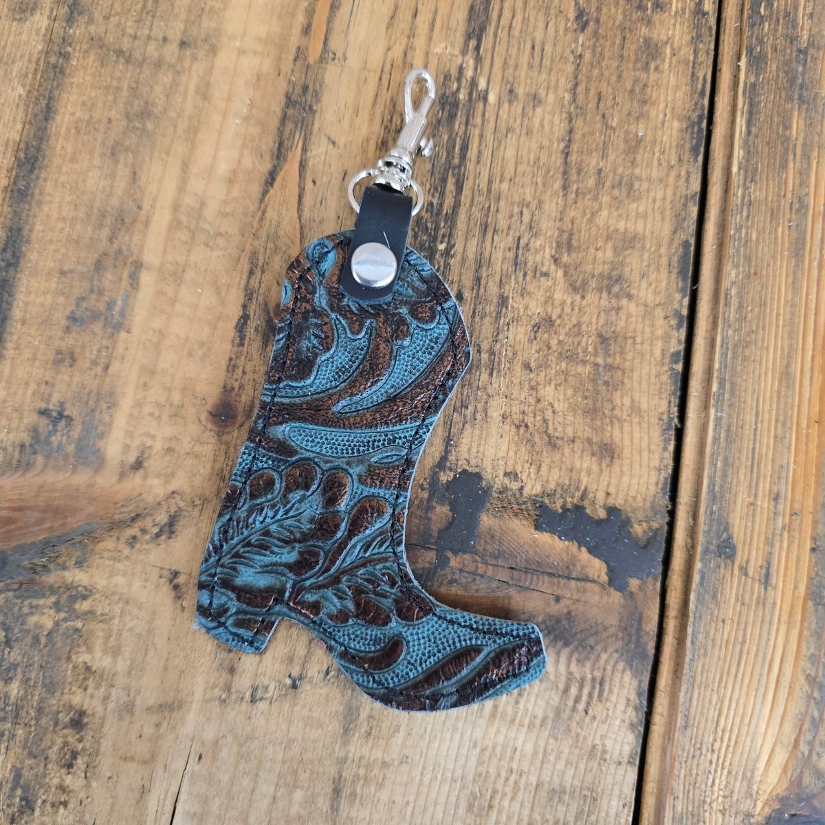 Boot Charm - Teal with Rose Gold Highlights - Jill's Homestead