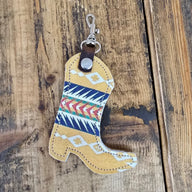 Boot Charm - Yellow Aztec Suede - Jill's Homestead