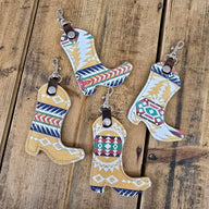 Boot Charm - Yellow Aztec Suede - Jill's Homestead