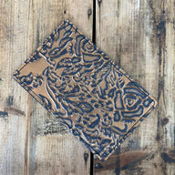 Card Holder - Gun Metal + Copper Roses - Jill's Homestead