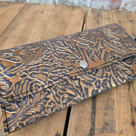 Carly Clutch - Gunmetal + Copper Roses - Jill's Homestead
