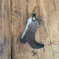 Cowhide Boot Charm (Chestnut) - Jill's Homestead