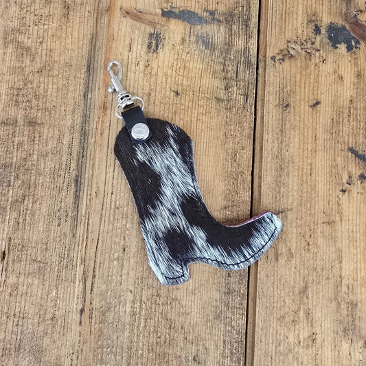 Cowhide Boot Charm (Merlot)