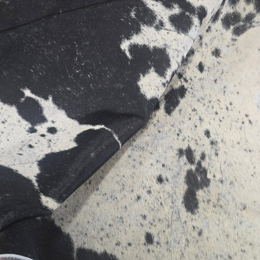 Cowhide Rug -  (Dark Brown + White Short Hair)