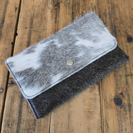 Cowhide Trifold Wallet (Black) - Jill's Homestead