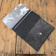 Cowhide Trifold Wallet (Black) - Jill's Homestead