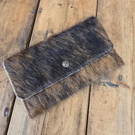 Cowhide Trifold Wallet (Black) - Jill's Homestead