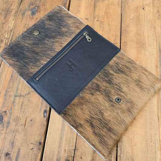 Cowhide Trifold Wallet (Black) - Jill's Homestead