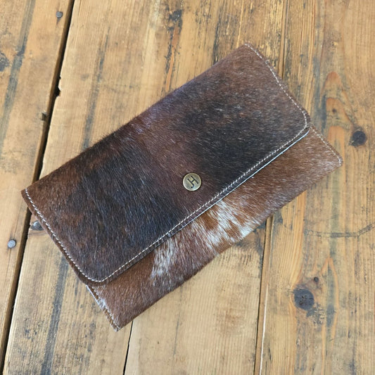 Cowhide Trifold Wallet (Black)
