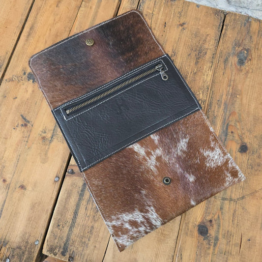 Cowhide Trifold Wallet (Black) - Jill's Homestead