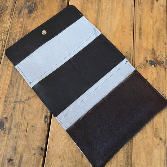 Cowhide Trifold Wallet (Black) - Jill's Homestead