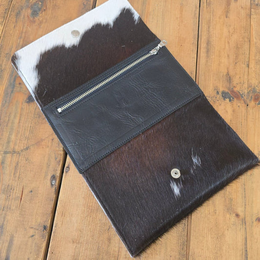 Cowhide Trifold Wallet (Black) - Jill's Homestead