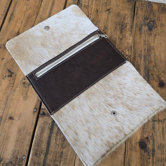 Cowhide Trifold Wallet (Brown) - Jill's Homestead