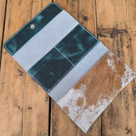 Cowhide Trifold Wallet (Mediterranean) - Jill's Homestead