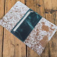 Cowhide Trifold Wallet (Mediterranean) - Jill's Homestead