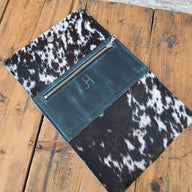 Cowhide Trifold Wallet (Mediterranean) - Jill's Homestead