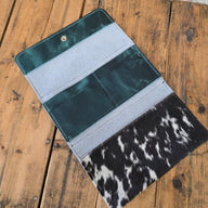 Cowhide Trifold Wallet (Mediterranean) - Jill's Homestead