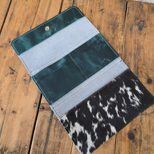 Cowhide Trifold Wallet (Mediterranean)