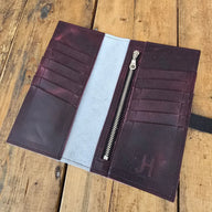 Cowhide Wallet (Merlot) - Jill's Homestead