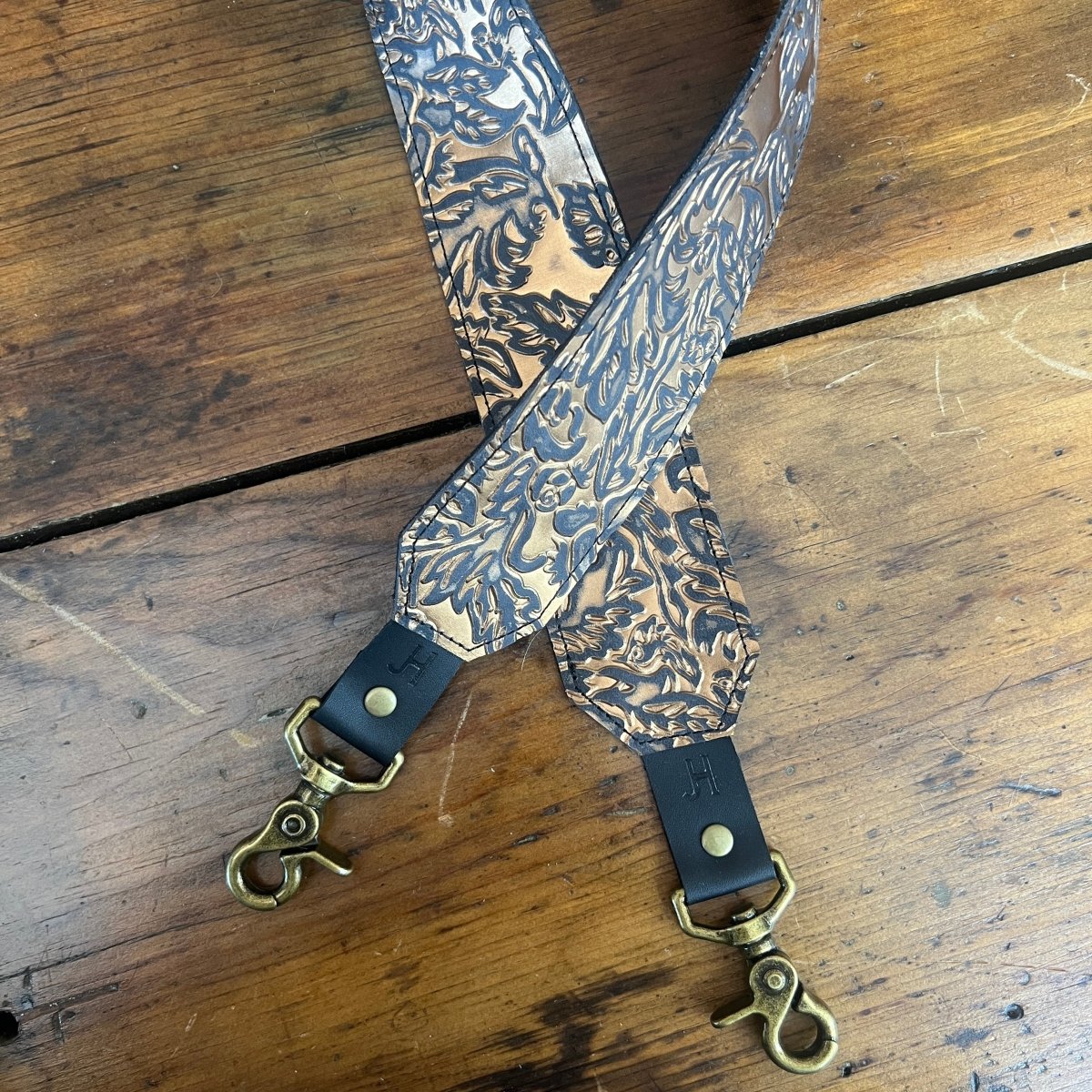 Gunmetal + Copper Roses Specialty Strap - Jill's Homestead