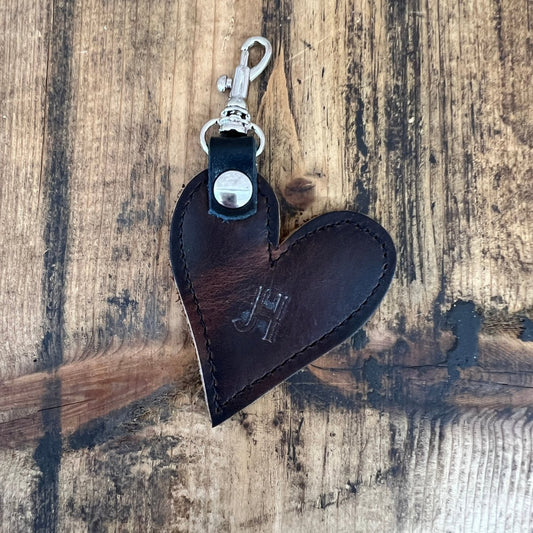 Heart Handbag Charm - Chestnut