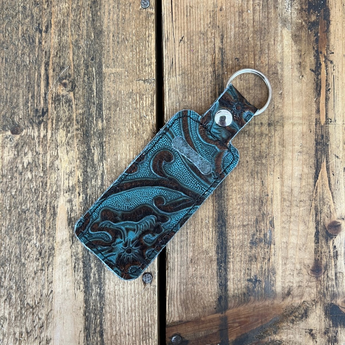 Lip Balm Holder - Teal w/ Rose Gold - Jill's Homestead