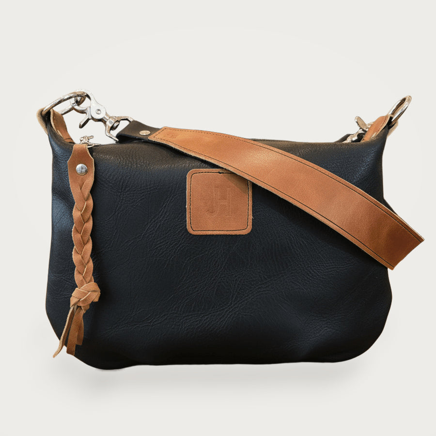 Livingston Mini - Black + Amaretto on approved studio background — Jill's Homestead — Creative OS 20260810