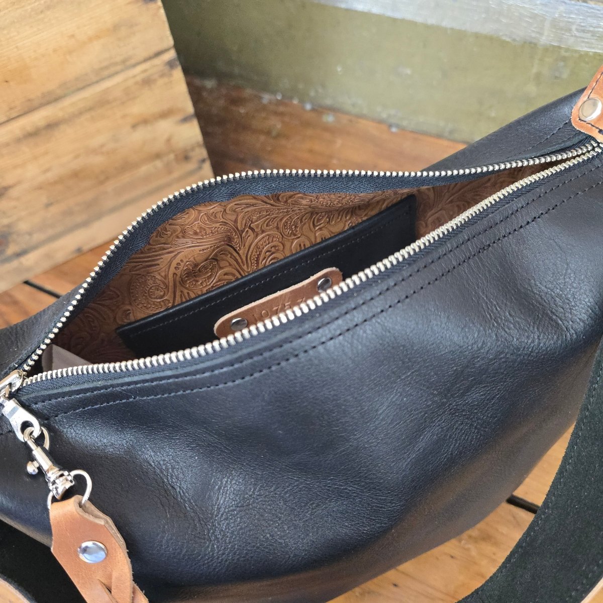 Fine Italian Leather Shoulder Bag by Jill's Homestead
