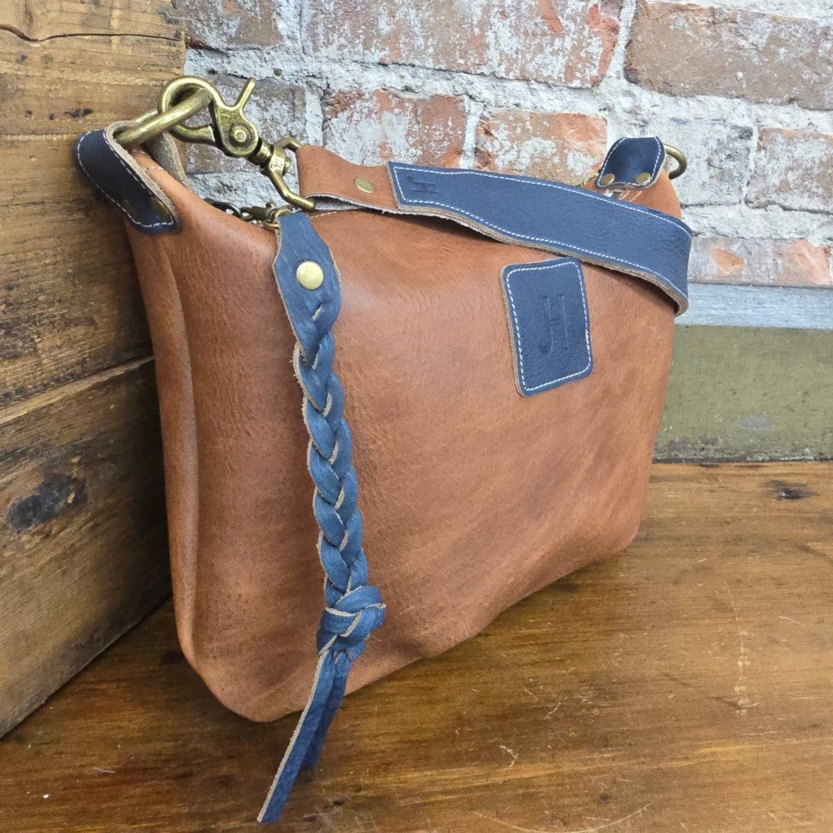 Livingston Mini - Whiskey + Dark Denim - Jill's Homestead