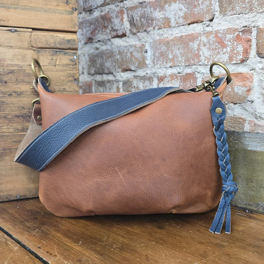 Livingston Mini - Whiskey + Dark Denim - Jill's Homestead
