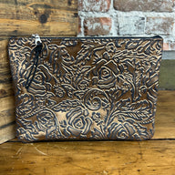 Medium Catchall - Gunmetal Copper Roses/Black - Jill's Homestead