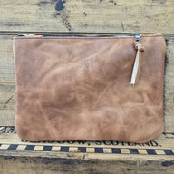 Medium Cowhide Catchall (Amaretto) - Jill's Homestead