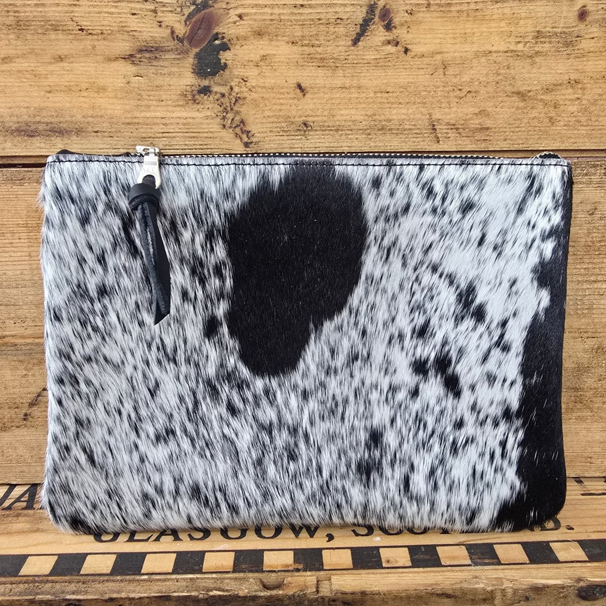 Medium Cowhide Catchall (Teal with Rose Gold Emboss) - Jill's Homestead
