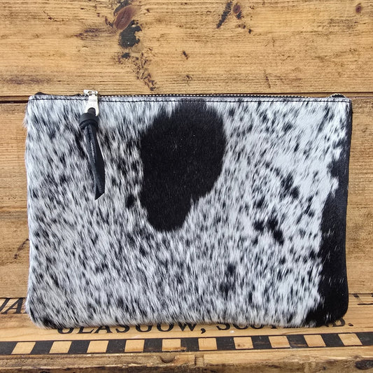 Medium Cowhide Catchall (Teal with Rose Gold Emboss) - Jill's Homestead