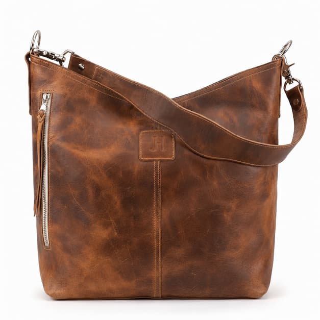 Fine Italian Leather Shoulder Bag by Jill's Homestead