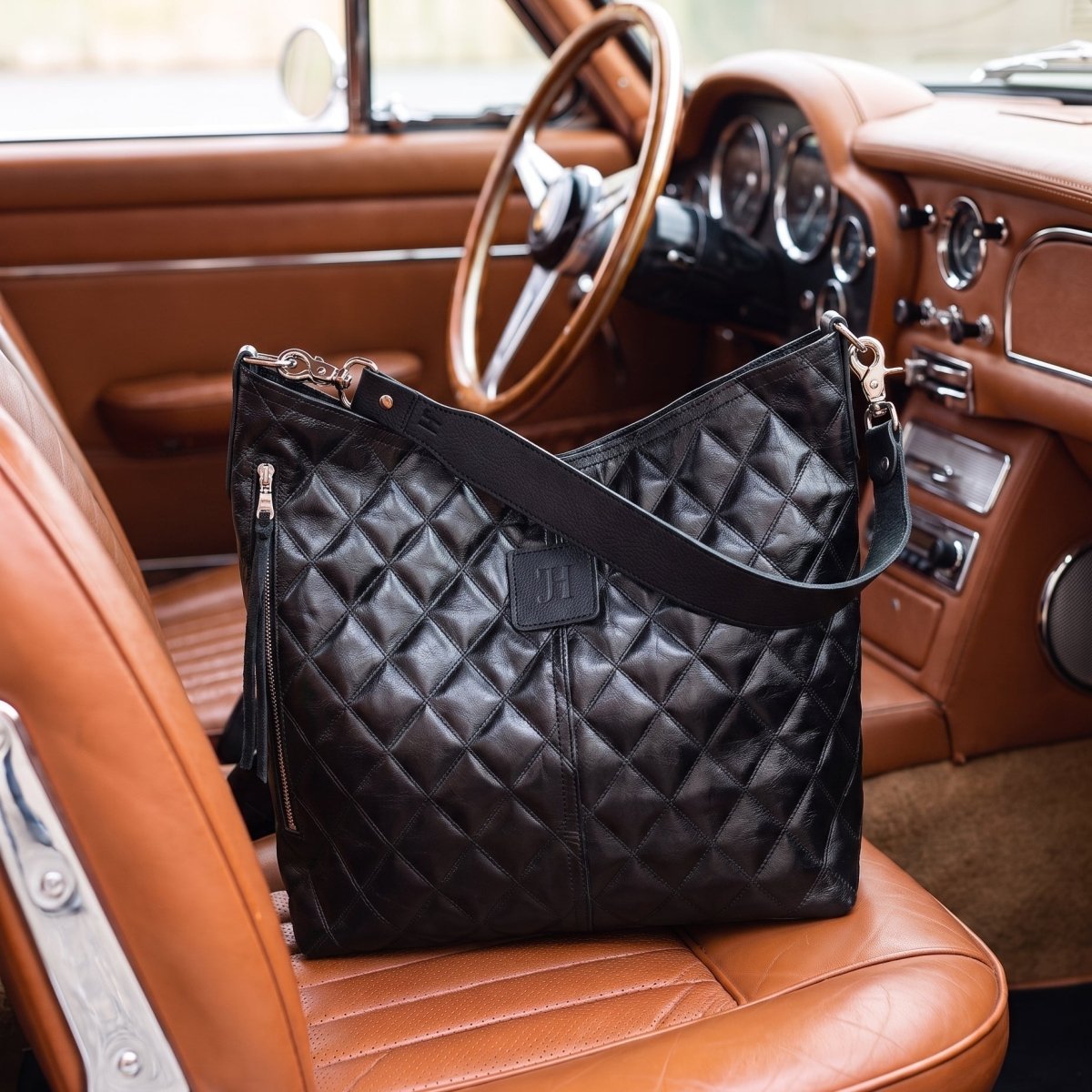 Fine Italian Leather Shoulder Bag by Jill's Homestead