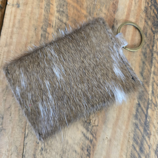 Cowhide Keychain Cardholder