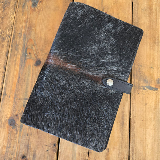 Cowhide Notebook Cover (Pebbled Black)