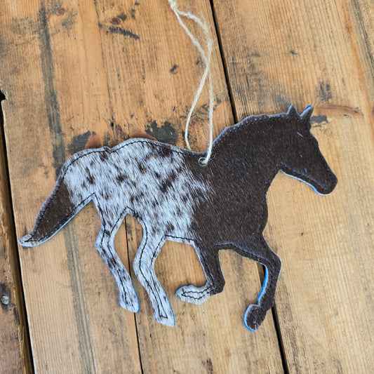 Cowhide Horse Ornament (Blue Lagoon)