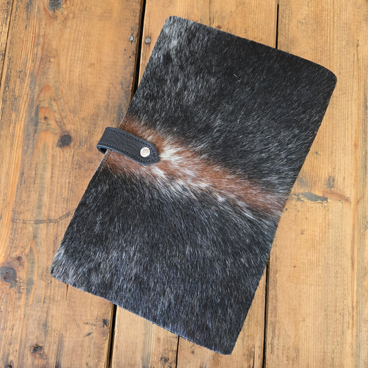 Cowhide Notebook Cover (Pebbled Black)