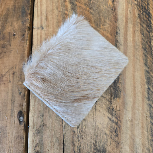 Cowhide Card Holder (Cream)